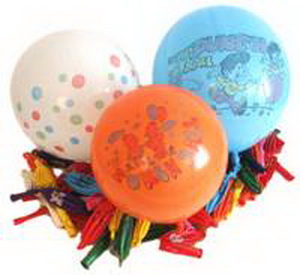 500 adet ( 5 paket ) desenli deiik renklerde punch balon 